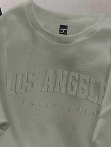 Manfinity Joysei 男士橄榄绿标准版型短袖T恤 - 橄欖綠 - 查看 2