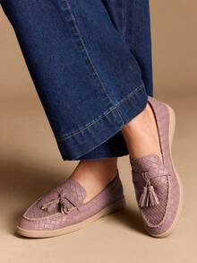 Rosivie Bequeme Slip-On Minimalistische Damen Ballerinas - Aprikosenfarben - Übersicht 4