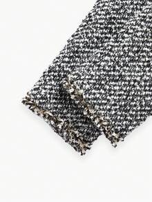 MOTF PREMIUM 粗花呢撞色包边外套 - 黑與白 - 查看 6