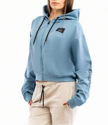 Kappa Women's Full Zip Hoodie Blue - Blue - View 3