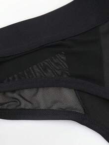 1pc Men's Sexy Mesh Briefs, Alluring & Breathable, Waist Underwear