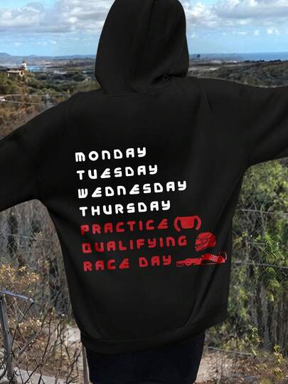 Racing Enthusiast Hoodie Sweatshirt, Long Sleeve Casual Sports Pullover For Women, Racing Enthusiast Gift, Suitable For Spring And Autumn Seasons,Graduation,Teacher,Back To School Fall