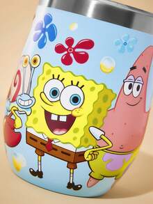 SpongeBob SquarePants | SHEIN 360毫升/12盎司不锈钢材质，防漏盖，适用于冷热饮，适用于大多数车载杯架，送礼佳品 - 彩色 - 查看 10