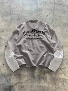 Camisa casual de moda para hombres AXEPEAK con bordado y parches