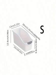 4pcs/2pcs/1pc Plastic Multifunctional Storage Box, Arc Pulley Design, Suitable For Household Cleaning Products, Household Necessities, Storage Boxes, Baskets, Household Finishing Containers. - Multicolor - View 13