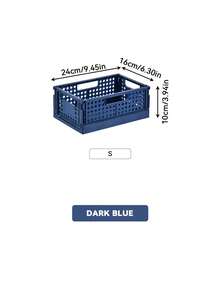 Joivida 1Pc Macron Colors Plastic Foldable Storage Basket Perfect For Storge And Daily Use Easy Assembly Can Be Used In Kitchen Bathroom Office Living Room Classroom Domitries - Multicolor - View 20