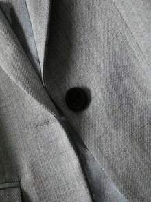 Franclia Gray Striped Lapel Collar Long Sleeve Women's Blazer Jacket Fall Cloth For Women