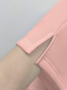 Resyla Quần short thường ngày có túi rút thắt lưng thêu hoa quả thông thường dành cho nữ - Bụi hồng - Xem 4