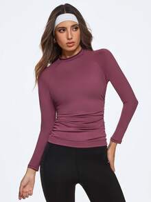 Eassivo Eassivo Top deportivo popular para mujer, ropa deportiva de yoga - Morado - Ver 3