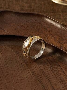 Glisma Women Single Ring,Outfits,Gothic/Goth,Old Money,Beaded,Western Jewelry,Metallic/Texture,Gemstone,Fall/Autumn/Winter,For Mom/Women/Girl/Mother,Premium,Vintage,Cross