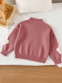 SHEIN Emery Rose Kids 秋冬季少女碎花休闲毛衣