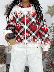 INAWLY Sudadera con cremallera de manga larga y estilo casual de moda para mujer, invierno - Multicolor - Ver 1