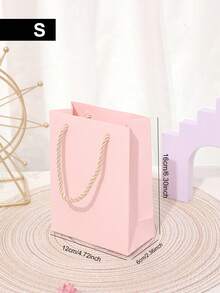 1pc Pink Wedding Gift Bag, Birthday Gift Packaging Bag, Cosmetic Lipstick Gift Bag, Holiday Party Gift Packaging Bag - Pink - View 2