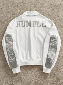 SWAVVY Jaqueta Masculina Casual de Ajuste Folgado de Manga Longa com Abertura Frontal em Couro Sintético