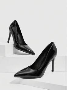 CUCCOO SZL Giày cao gót mũi nhọn thời trang dành cho nữ, thích hợp để đi làm, hẹn hò, tụ tập, ngày lễ, tiệc tùng, đám cưới và nhiều dịp khác nhau - màu đen - Xem 2