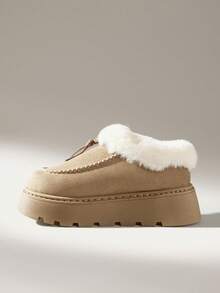 Solecia 女士厚底保暖休闲雪地靴 - 卡其色 - 查看 3