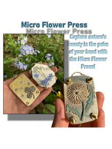 1PC Mini Flower Press Kit, Handmade Embossing Tool For Plant Preservation, DIY Metal Press For Resin Art, Scrapbooking, Journaling, Nail Art Craft, Botanical Art Supplies, Unique Gift For Women, Mom, Her - Multicolor - View 10