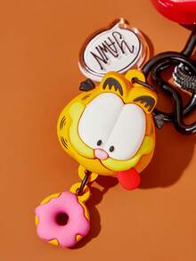 GARFIELD | SHEIN 立体创意包包挂件，甜甜圈钥匙扣，礼品 - 橘色 - 查看 7