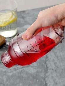 1pc Snow Cone Shaker Cup With Measurement Scale, 350ml/500ml/700ml/1000ml, Gift For Father,Shaker Bottle With Scale, Protein Shake Cup