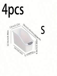 4pcs/2pcs/1pc Plastic Multifunctional Storage Box, Arc Pulley Design, Suitable For Household Cleaning Products, Household Necessities, Storage Boxes, Baskets, Household Finishing Containers. - Multicolor - View 11