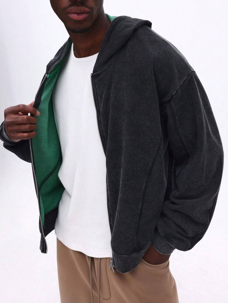 Washed Full Zip Hoodie