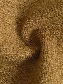 PrepCrw 1 件 Joliand 小男孩优雅都市休闲可爱费尔岛动物与几何图案橄榄绿色翻领开衫，适合休闲、通勤、派对、聚会、夏季和秋季 - 彩色 - 查看 4