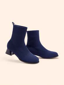 CUCCOO BASICS Giày bốt cổ ngắn đế dày thoáng khí đa năng thời trang dành cho nữ - Màu xanh lam - Xem 3