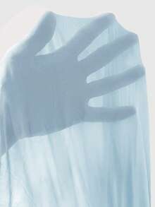 Powerista Top deportivo casual de mujer de unicolor con parches de malla - Celeste - Ver 6