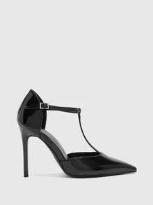 CUCCOO SZL Women's Fashion Comfortable Fabric Pointed Toe Stiletto High Heel Pumps For Christmas - Black - View 4