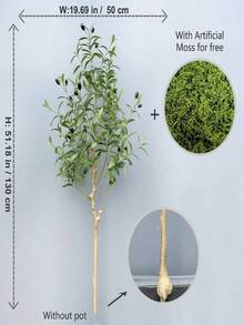 نبات زيتون اصطناعي طول 130-200 سم، أغصان عالية، أوراق بلاستيكية زخرفية، نبات اصطناعي للديكور المنزلي، عيد الحب، هدايا عيد الميلاد والتخرج - متعدد الألوان - مشاهدة 12