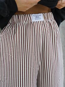 SAYEHFBABY بنطلون نسائي فضفاض واسع الساق بطبعات خطوط وحروف