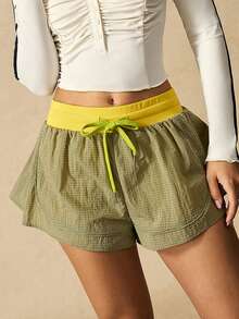 VARSIVA Women's Casual Outdoor Lace-Up Wide Leg Sports Shorts Women Green Shorts Activewear Women Shorts For Summer Loose Workout Shorts Women Shorts With Pockets Women Summer Shorts, Suitable For Yoga, Running, Fitness, Holiday And Vacation - Multicolor - View 4