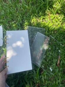 A5 和 A6 可定制透明封面活页夹，6 孔标准装订，哑光亚克力封面，便携尺寸，可替换内页，适用于学校、办公室、计划本、旅行照片、笔记、创意写作、DIY 相册、便签本、旅行日记、现金券等，是学习用品和返校用品的理想之选。 - 彩色 - 查看 6