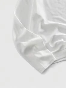 ROMWE MEN Goth 男士十字印花圆领长袖T恤 - 白色 - 查看 4