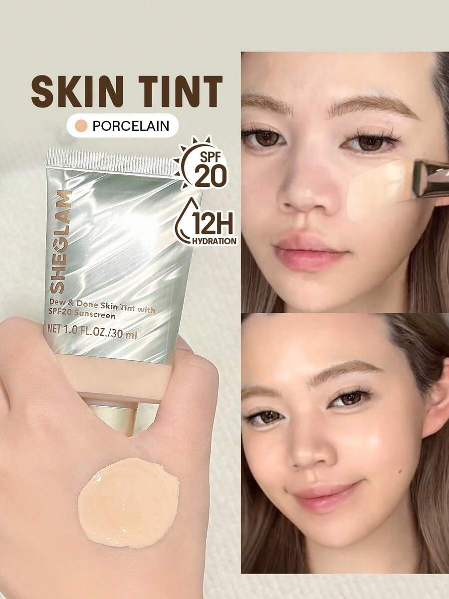 SHEGLAM Dew & Done SPF20輕薄粉底-Porcelain - 瓷器-30毫升 - 查看 1