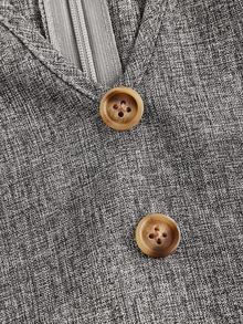 SHEIN MOD Women's Fashionable Elegant V-Neck Sleeveless Dress - Grey - View 5