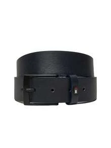 Tommy Hilfiger ADAN Logo Flag Leather Buckle Men's Belt Navy - 藍色 - 查看 1