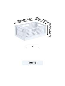 Joivida 1Pc Macron Colors Plastic Foldable Storage Basket Perfect For Storge And Daily Use Easy Assembly Can Be Used In Kitchen Bathroom Office Living Room Classroom Domitries - Multicolor - View 14