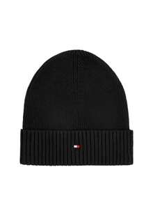 Tommy Hilfiger Ribbed Men's Knitted Hat Black - Black - View 1