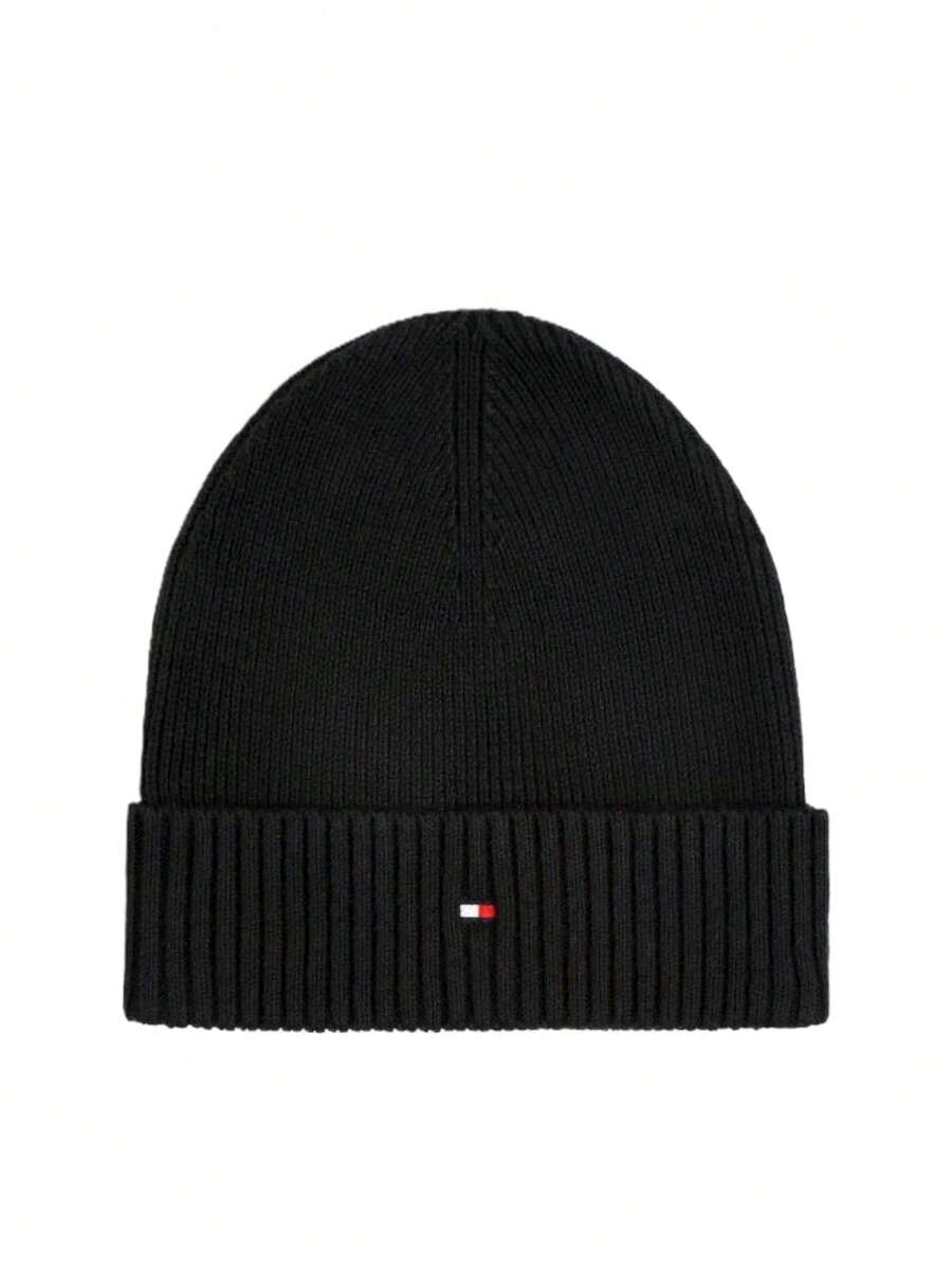Tommy Hilfiger Ribbed Men's Knitted Hat Black - Black - View 1