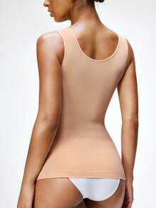 Camisole moulante pour femmes, design col en U, gaine de contrôle du ventre, convient pour le port quotidien, les vêtements de sport et la fitness