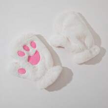 ROMWE Kawaii Women Mittens Gloves - White - View 2