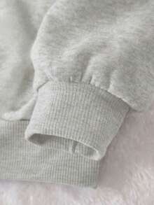 Sudadera Hoodie De Manga Larga Con Estampado De Cherry - Cuello Redondo Cómodo, Ideal Para Deportes Al Aire Libre Estilo Para Todas Las Estaciones Tela Gruesa De Gran Calidad - Gris - Ver 4