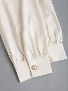 Sweetra Đầm kẻ caro tay dài/chân váy ngắn dáng ôm eo thắt nơ kiểu Pháp thanh lịch 2 trong 1 dành cho nữ, thích hợp cho mùa xuân, mùa thu, mùa đông, trở lại trường, tiệc tùng - Nhiều màu - Xem 3