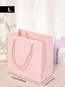 1pc Pink Wedding Gift Bag, Birthday Gift Packaging Bag, Cosmetic Lipstick Gift Bag, Holiday Party Gift Packaging Bag - Pink - View 4