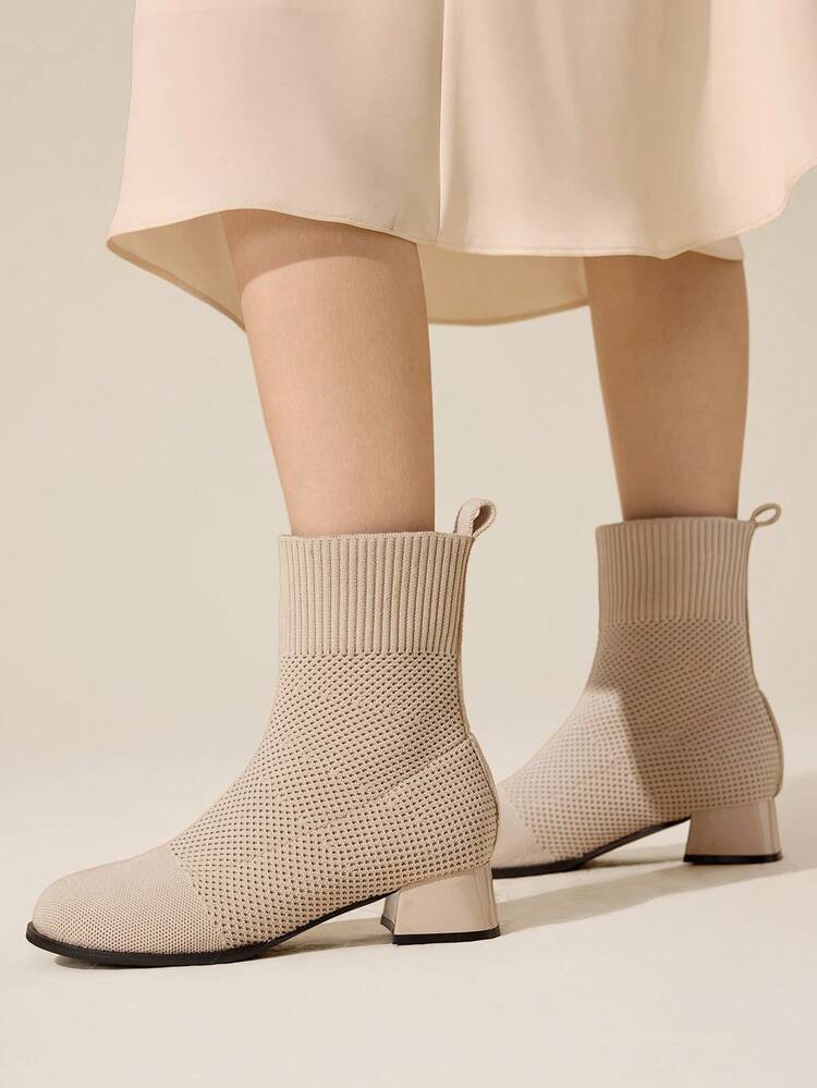 CUCCOO BASICS Women's Fashion Versatile Commuting Chunky Heel Breathable Ankle Boots For Christmas