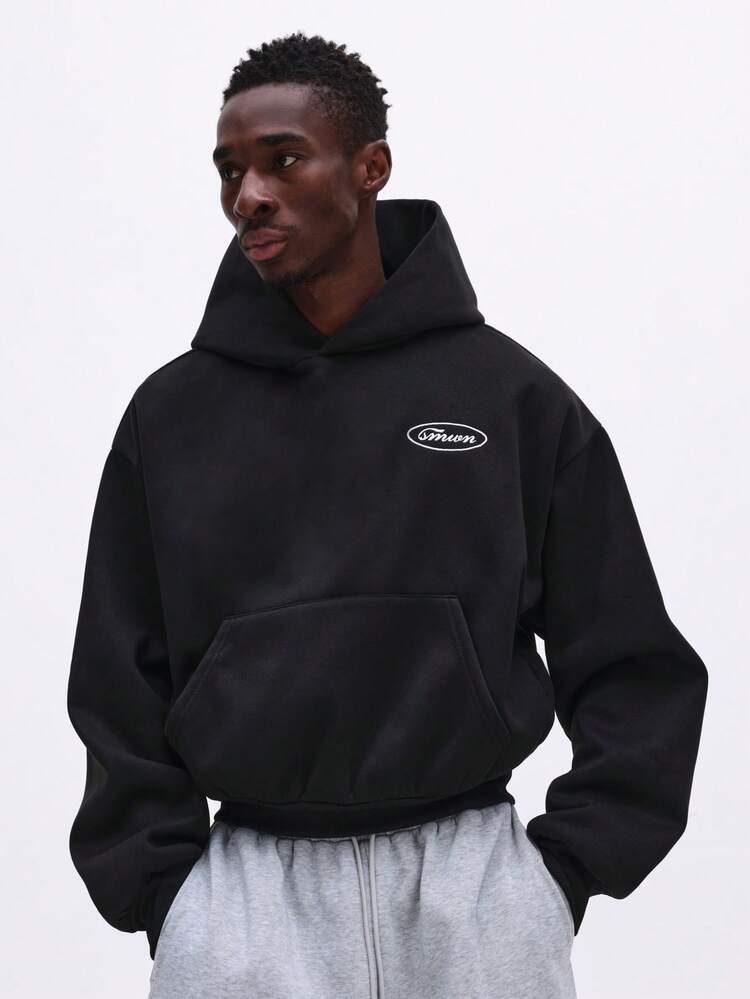 Black Oversized Hoodie With Back Print