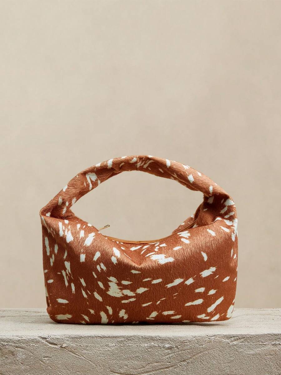SHECARRY Tas Wanita, Tas Jinjing Wanita, Motif Zebra, Motif Hewan, Modis, Elegan, Sederhana, Personal, Serbaguna, Klasik, Untuk Perjalanan, Kantor, Kencan, Sehari-hari, Belanja, Sore Hari - coklat kekuningan - View 1