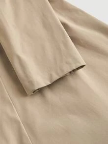 SHEIN MOD Khaki Cinched Waist Long Sleeve Women Trench Coat,Trench Women Coat,Fall Women Dresses - Khaki - View 6