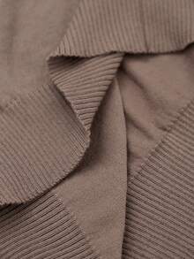 RONVEXI Men's Casual Colorblock Striped Turtleneck Sweater, Autumn/Winter - Mocha Brown - View 7